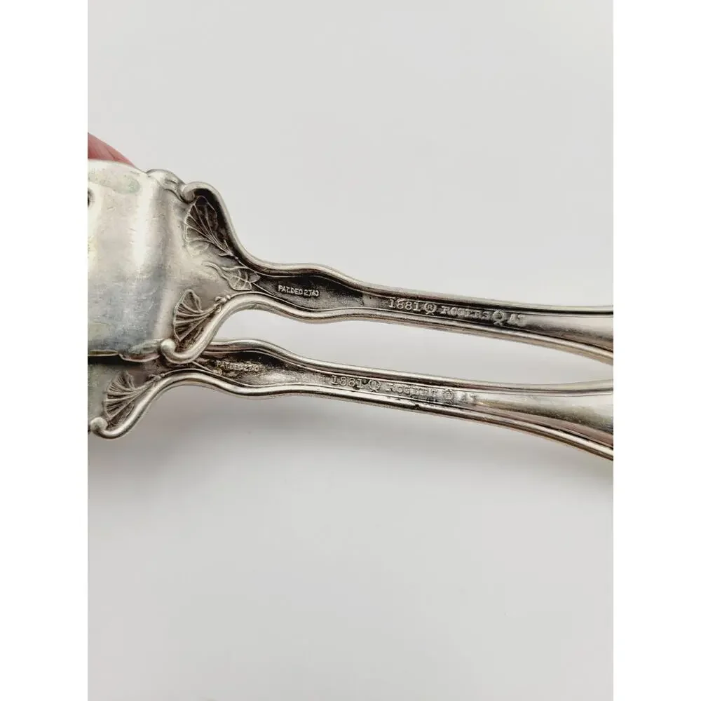 1881 Rogers Silverplate Dinner Forks 1910 Leyland Set of 2 Discontinued